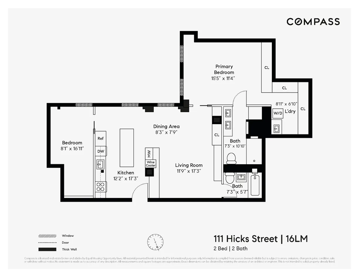 New York City Real Estate | View 111 Hicks Street, 16LM | Floorplan