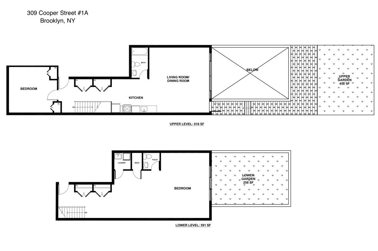 New York City Real Estate | View 309 Cooper Street, 1A | Floorplan 1