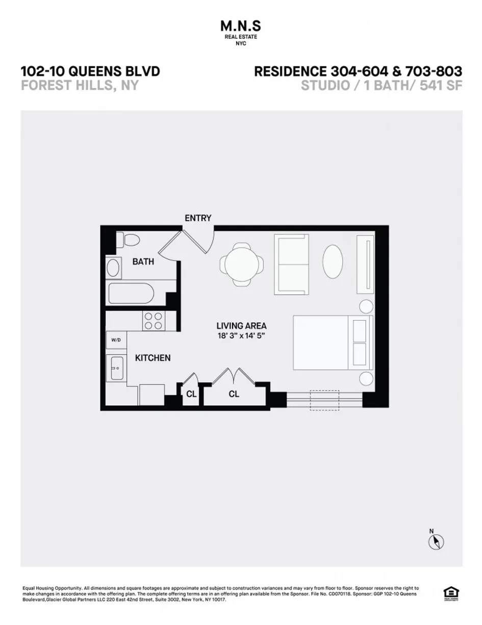 New York City Real Estate | View 102-10 Queens Boulevard, 404 | Floorplan