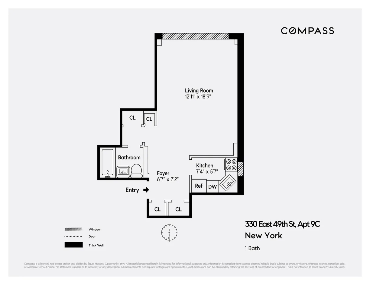 New York City Real Estate | View 330 E 49th Street, 9C | Floorplan