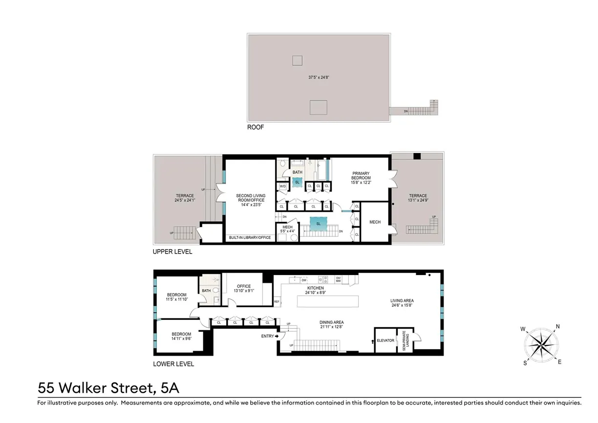 New York City Real Estate | View 55 Walker Street, PH | Floorplan