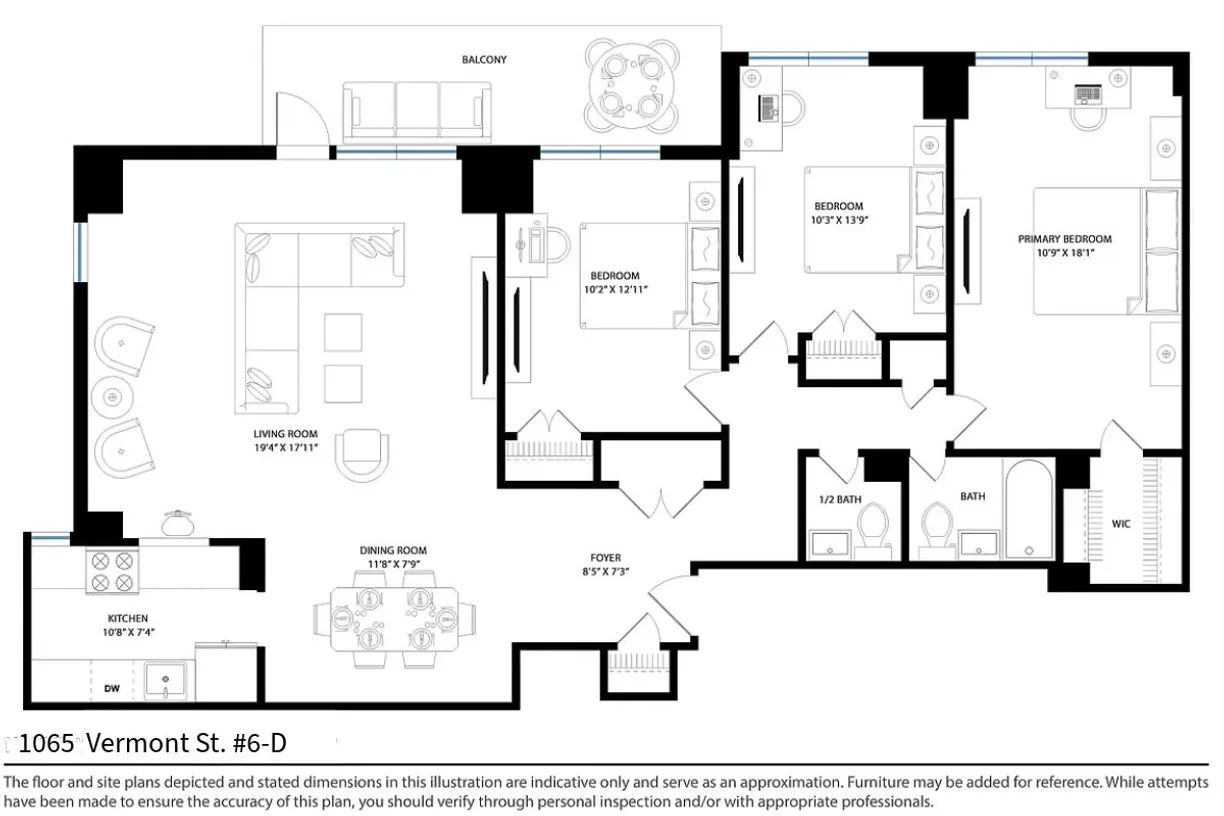 New York City Real Estate | View 1065 Vermont Street, 6D | Floorplan
