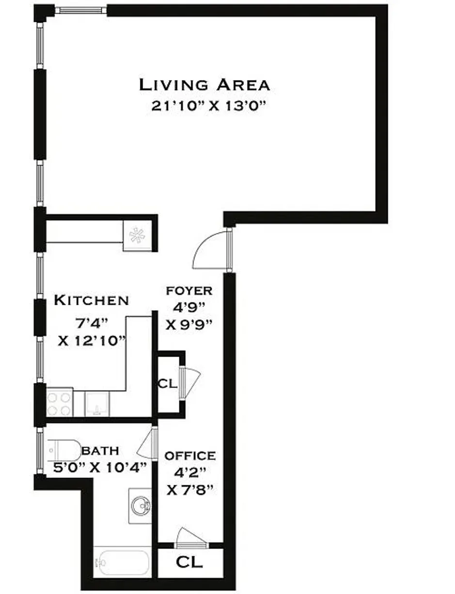 New York City Real Estate | View 45 Kew Gardens Road, 6D | Floorplan