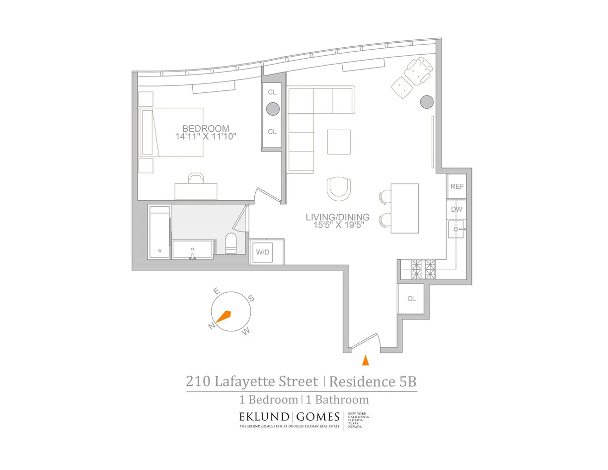 New York City Real Estate | View 210 Lafayette Street, 5B | Floorplan