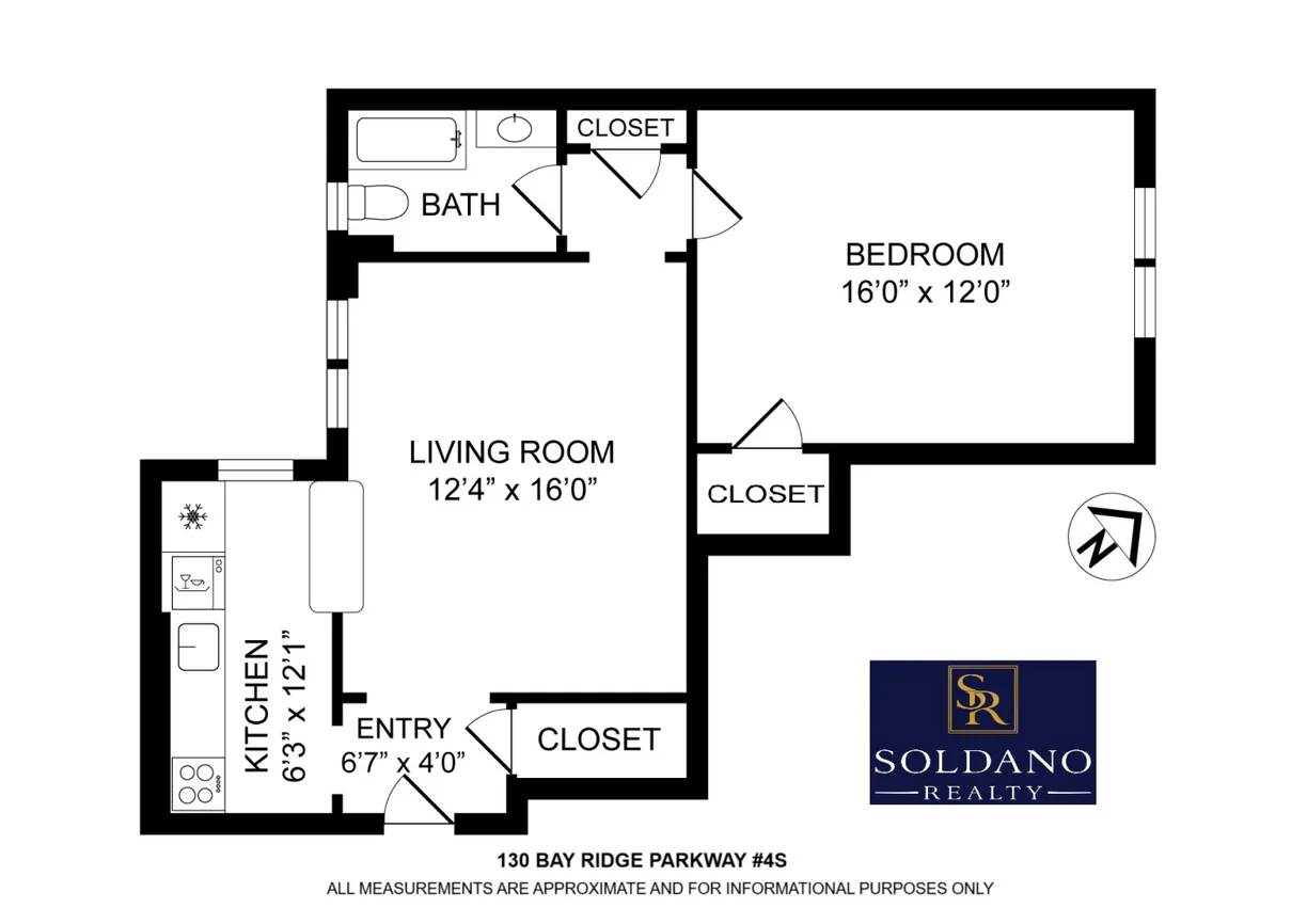 New York City Real Estate | View 130 Bay Ridge Parkway, 4S | Floorplan