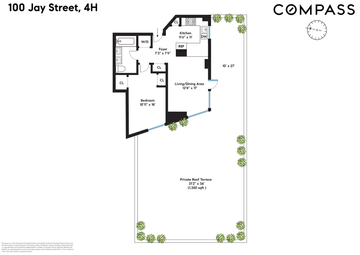 New York City Real Estate | View 100 Jay Street, 4H | Floorplan