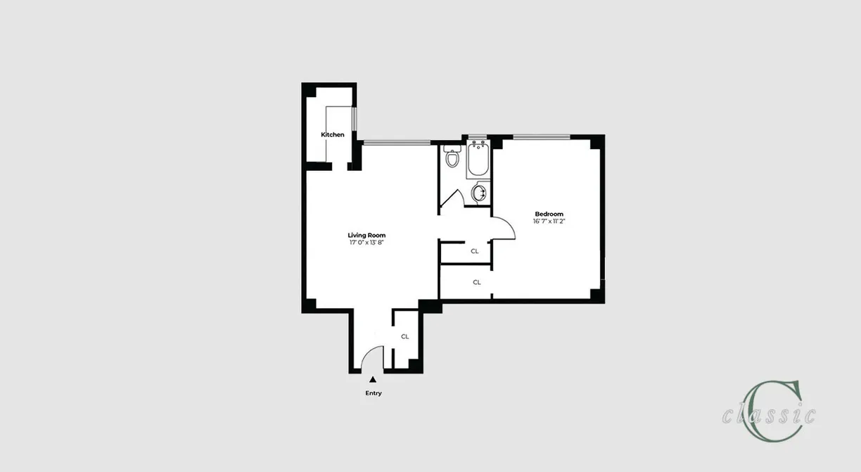 New York City Real Estate | View 162 W 56th Street, 1101 | Floorplan 1