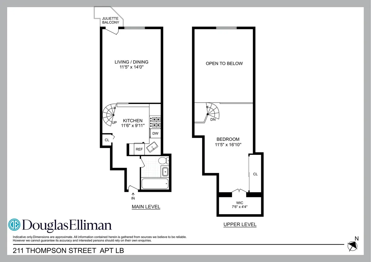 New York City Real Estate | View 211 Thompson Street, LB | Floorplan