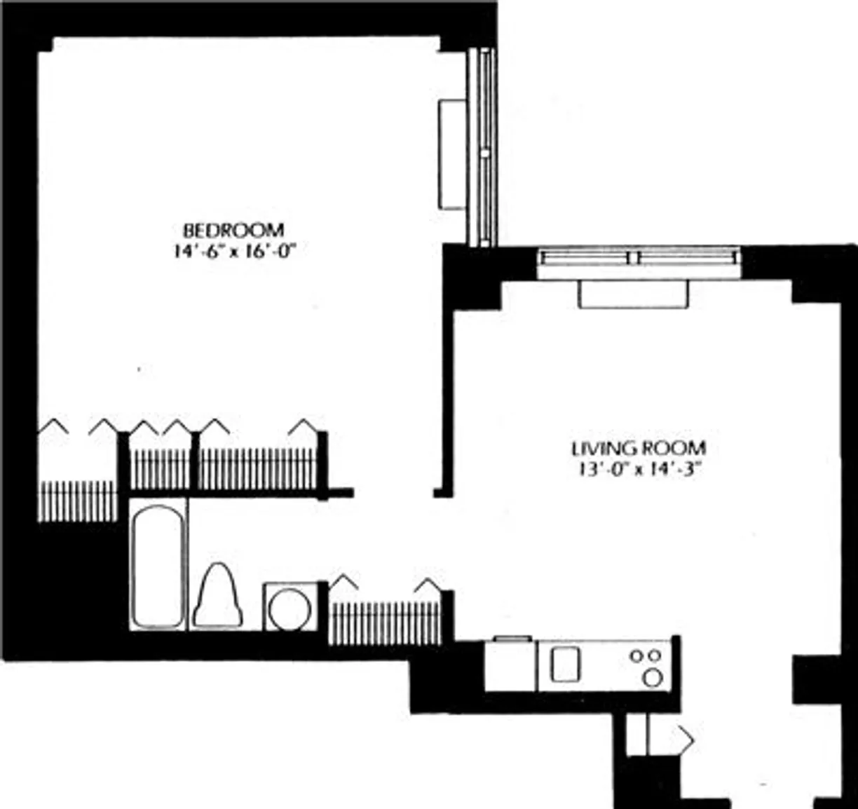 New York City Real Estate | View 150 W 51st Street, 1730 | Floorplan