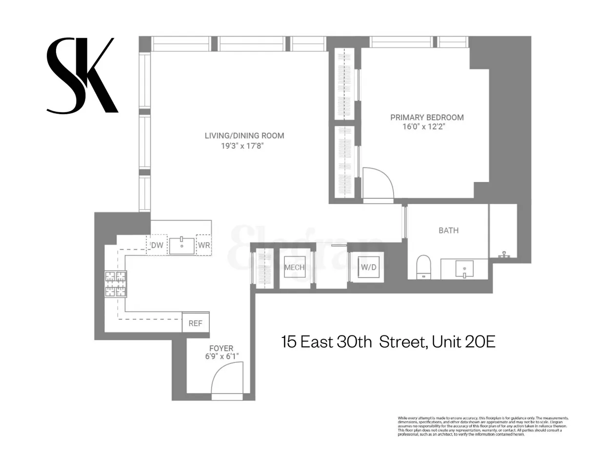 New York City Real Estate | View 15 E 30th Street, 20E | Floorplan
