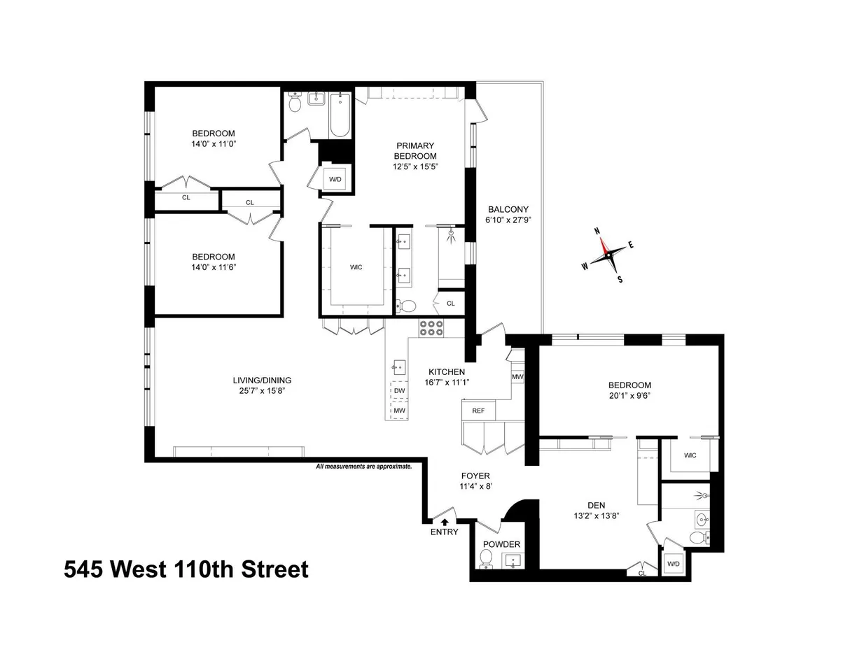 New York City Real Estate | View 545 W 110th Street, 6EG | Floorplan