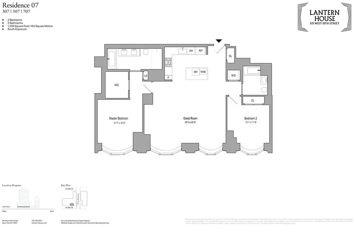 New York City Real Estate | View 515 W 18th Street, 507 | Floorplan