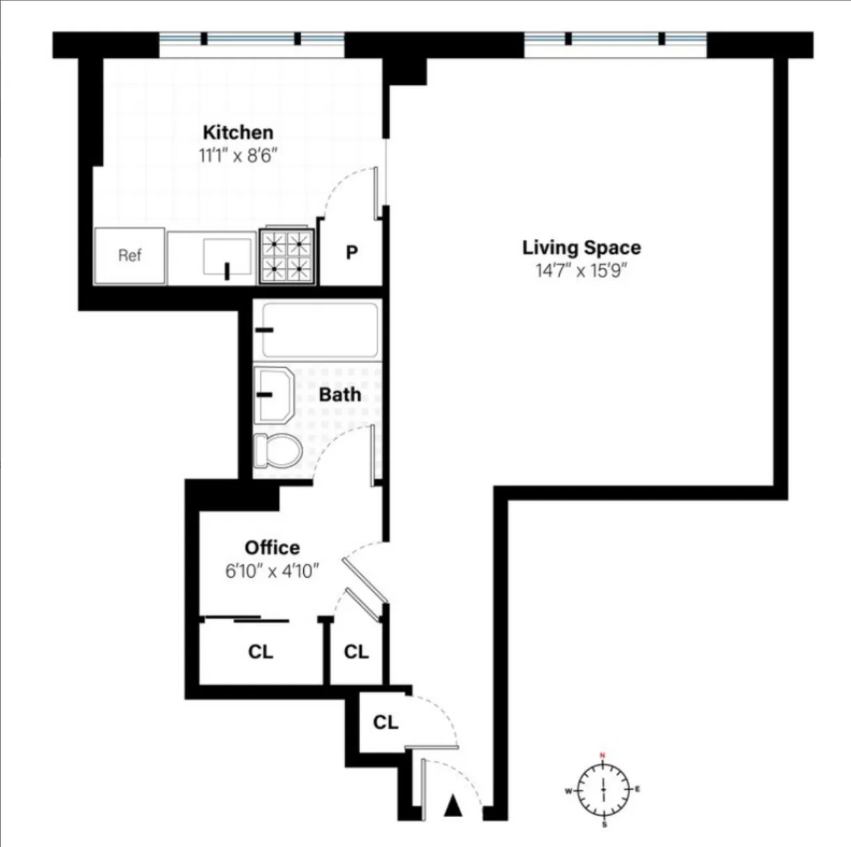 New York City Real Estate | View 105 Ashland Place, 2E | Floorplan