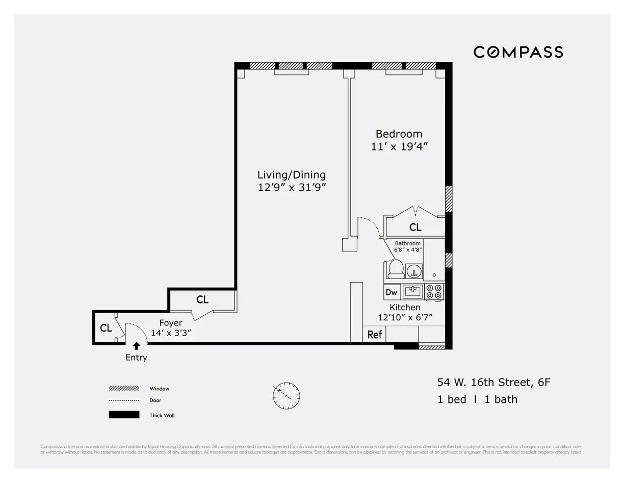 New York City Real Estate | View 54 W 16th Street, 6F | Floorplan