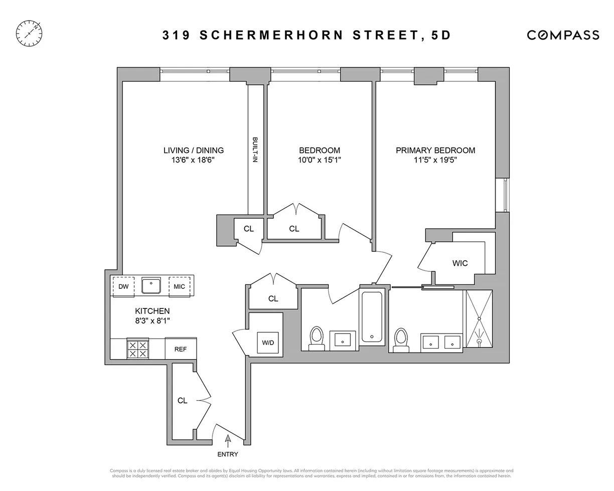 New York City Real Estate | View 319 Schermerhorn Street, 5D | Floorplan