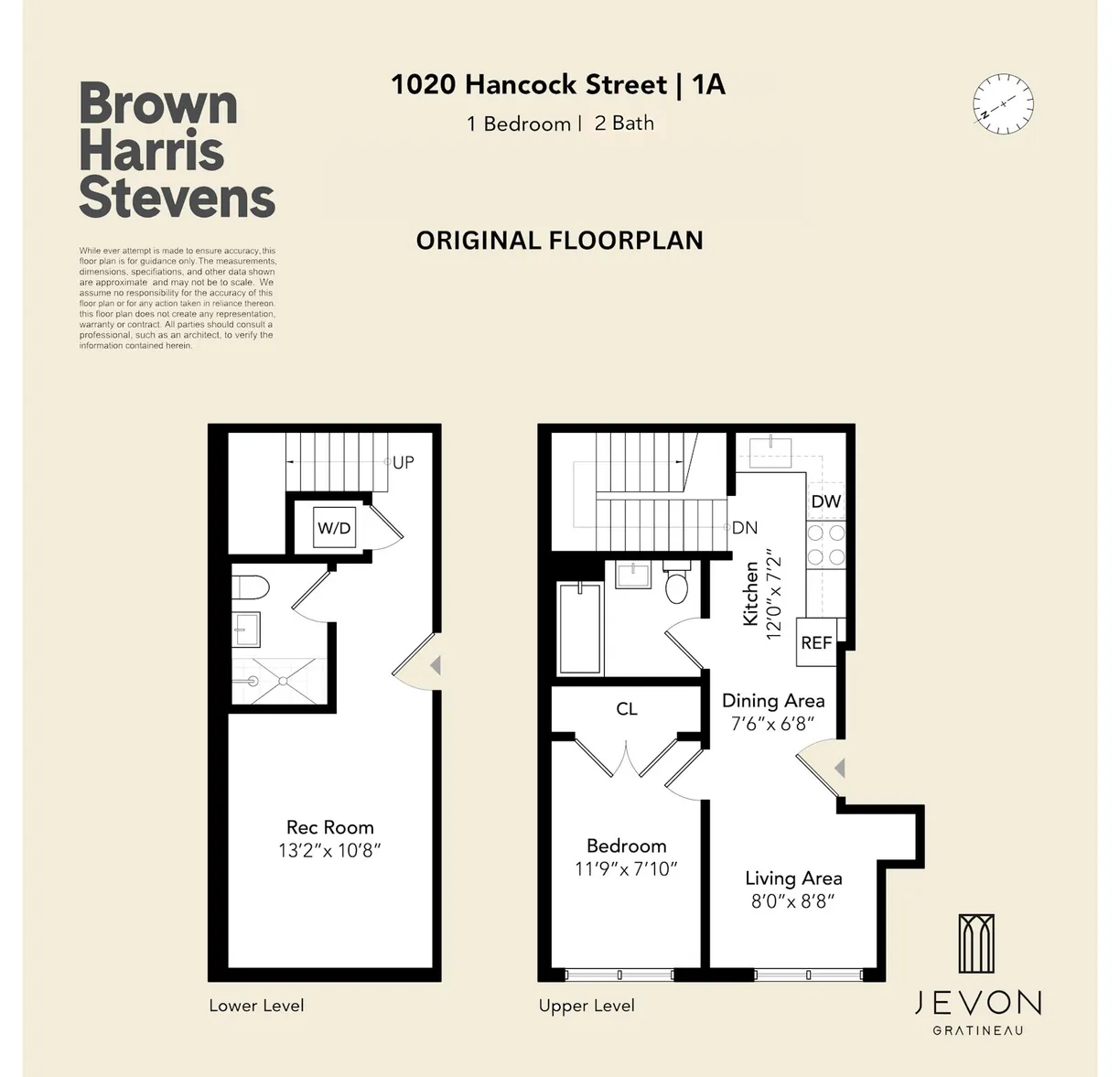 New York City Real Estate | View 1020 Hancock Street, 1A | Floorplan