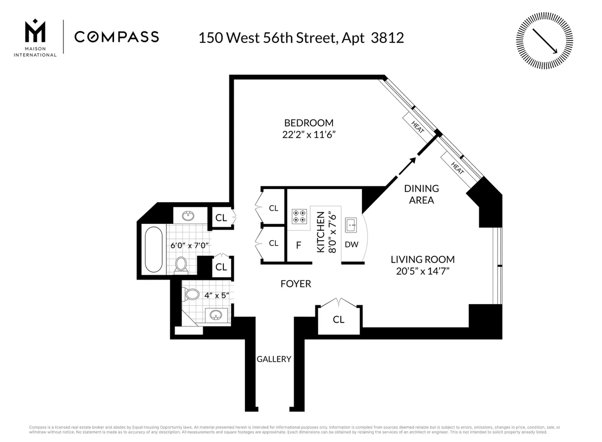 New York City Real Estate | View 150 W 56th Street, 3812 | Floorplan