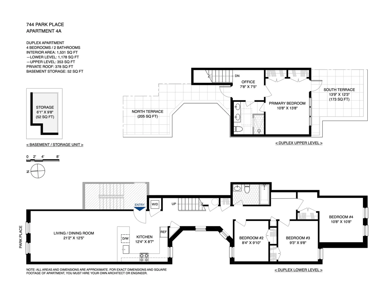 New York City Real Estate | View 744 Park Place, 4A | Floorplan