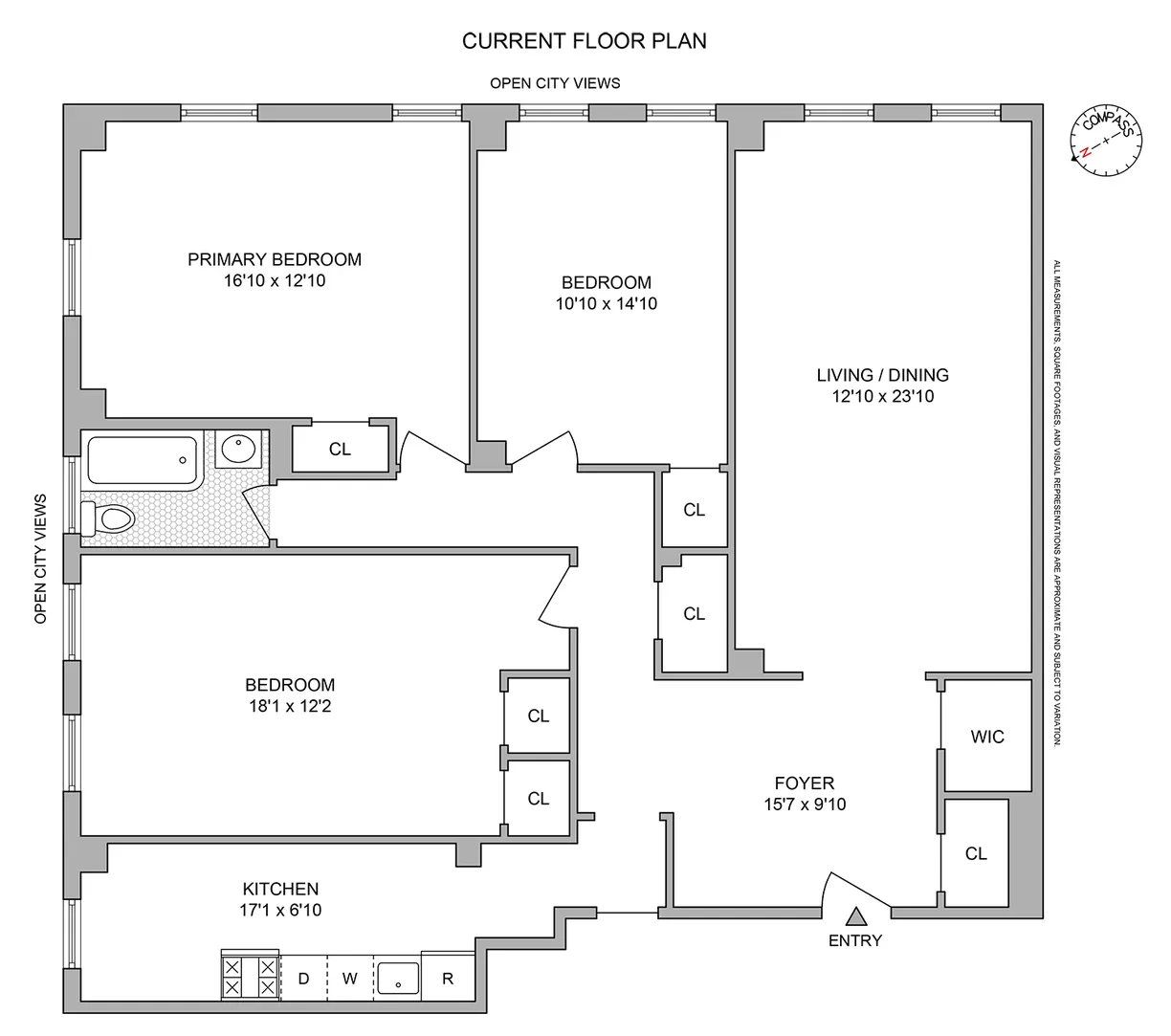 New York City Real Estate | View 172 E 4th Street, 8F | Floorplan 1