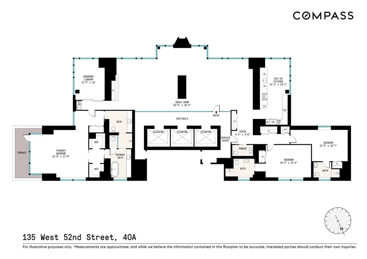 New York City Real Estate | View 135 W 52nd Street, 40A | Floorplan