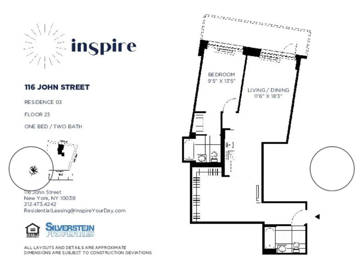 New York City Real Estate | View 116 John Street, 2303 | Floorplan