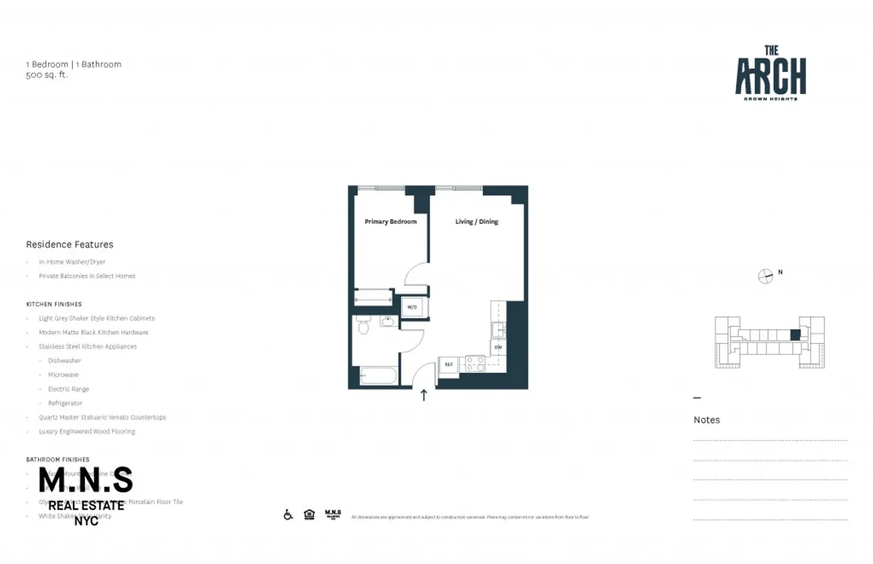 New York City Real Estate | View 1101 President Street, 1018 | Floorplan