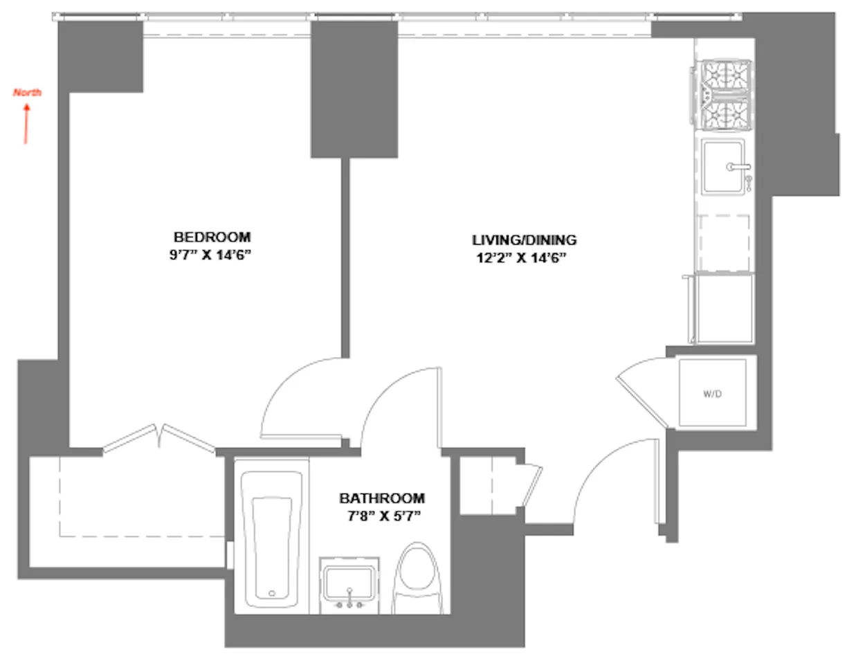 New York City Real Estate | View 1 Northside Piers, 16A | Floorplan