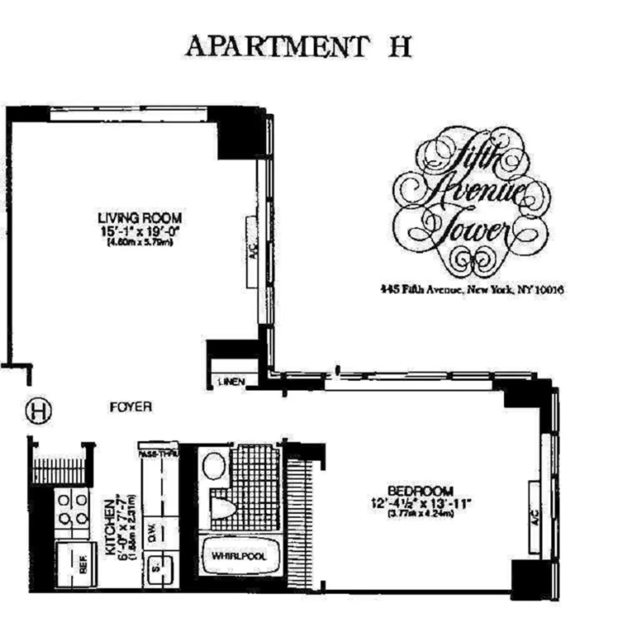 New York City Real Estate | View 445 5th Avenue, 32H | Floorplan