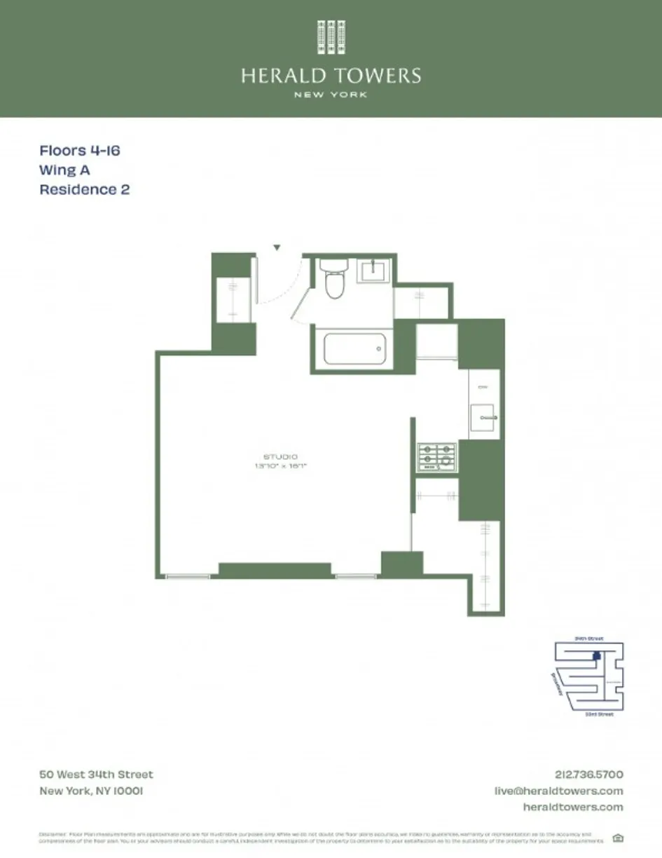 New York City Real Estate | View 50 W 34th Street, 11A02 | Floorplan