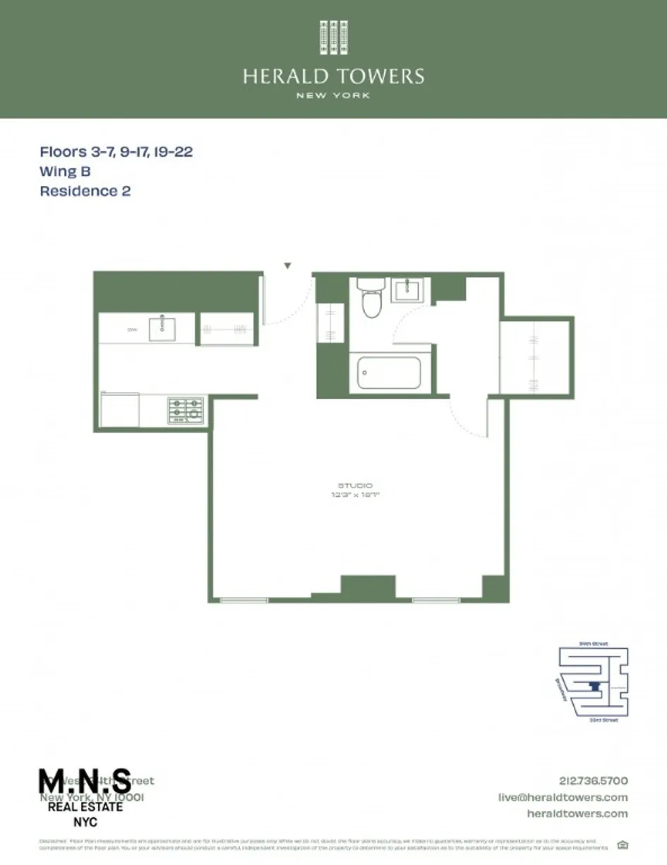 New York City Real Estate | View 50 W 34th Street, 12B02 | Floorplan