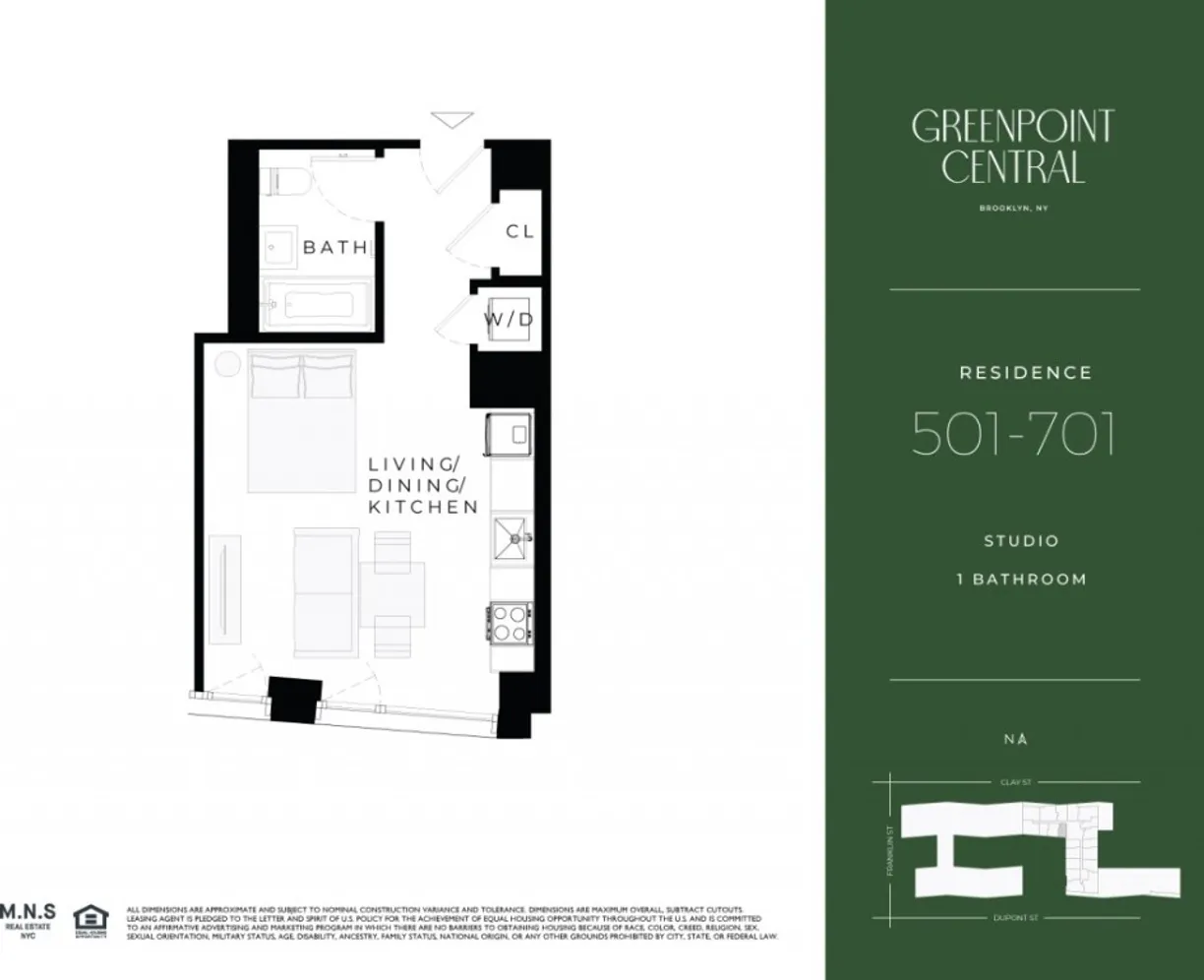 New York City Real Estate | View 75 Dupont Street, 501 | Floorplan