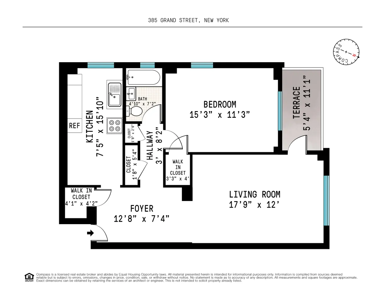 New York City Real Estate | View 385 Grand Street, L1807 | Floorplan