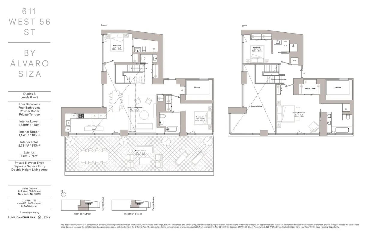 New York City Real Estate | View 611 W 56th Street, MAISONWEST | Floorplan