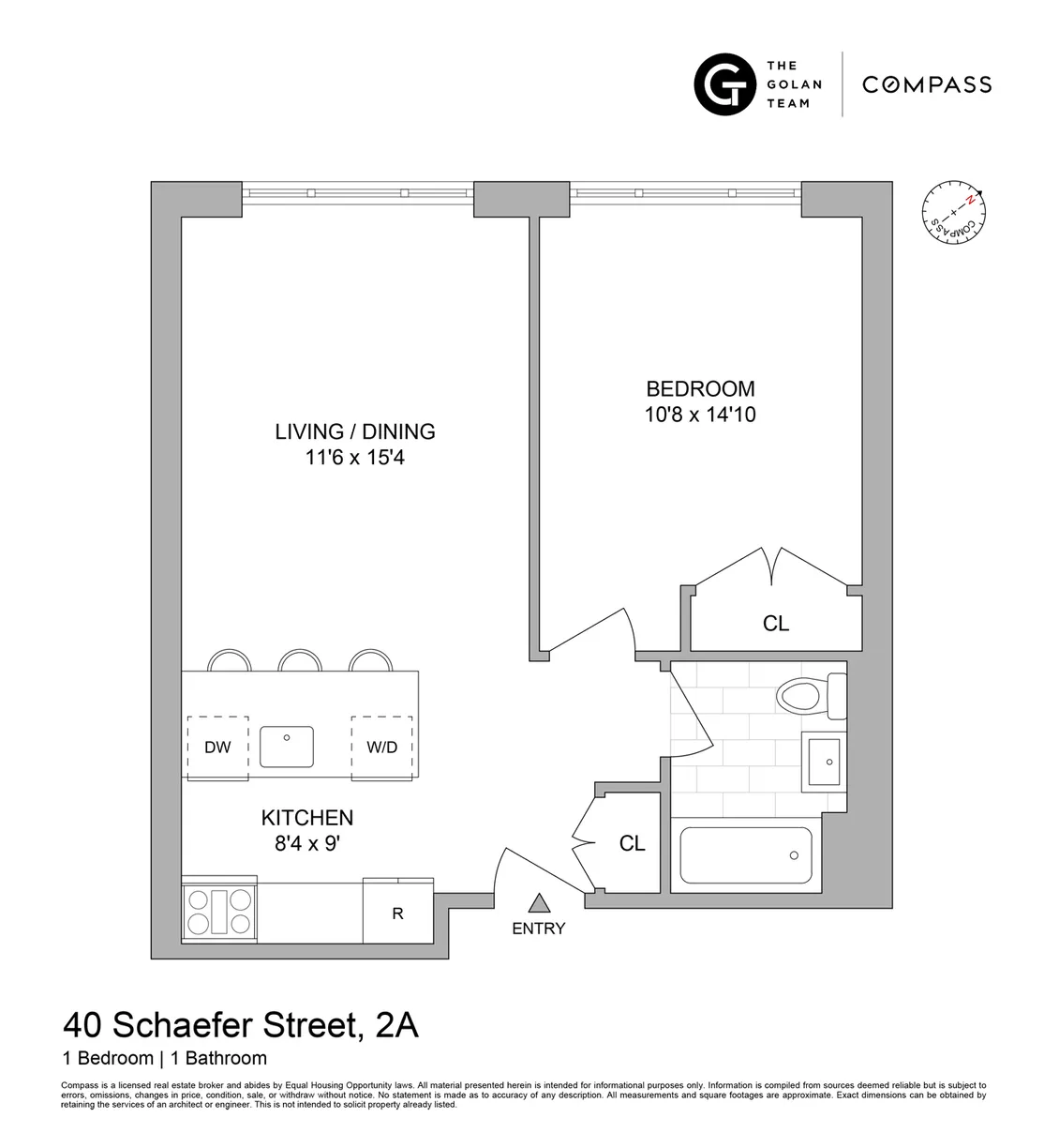New York City Real Estate | View 40 Schaefer Street, 2R | Floorplan