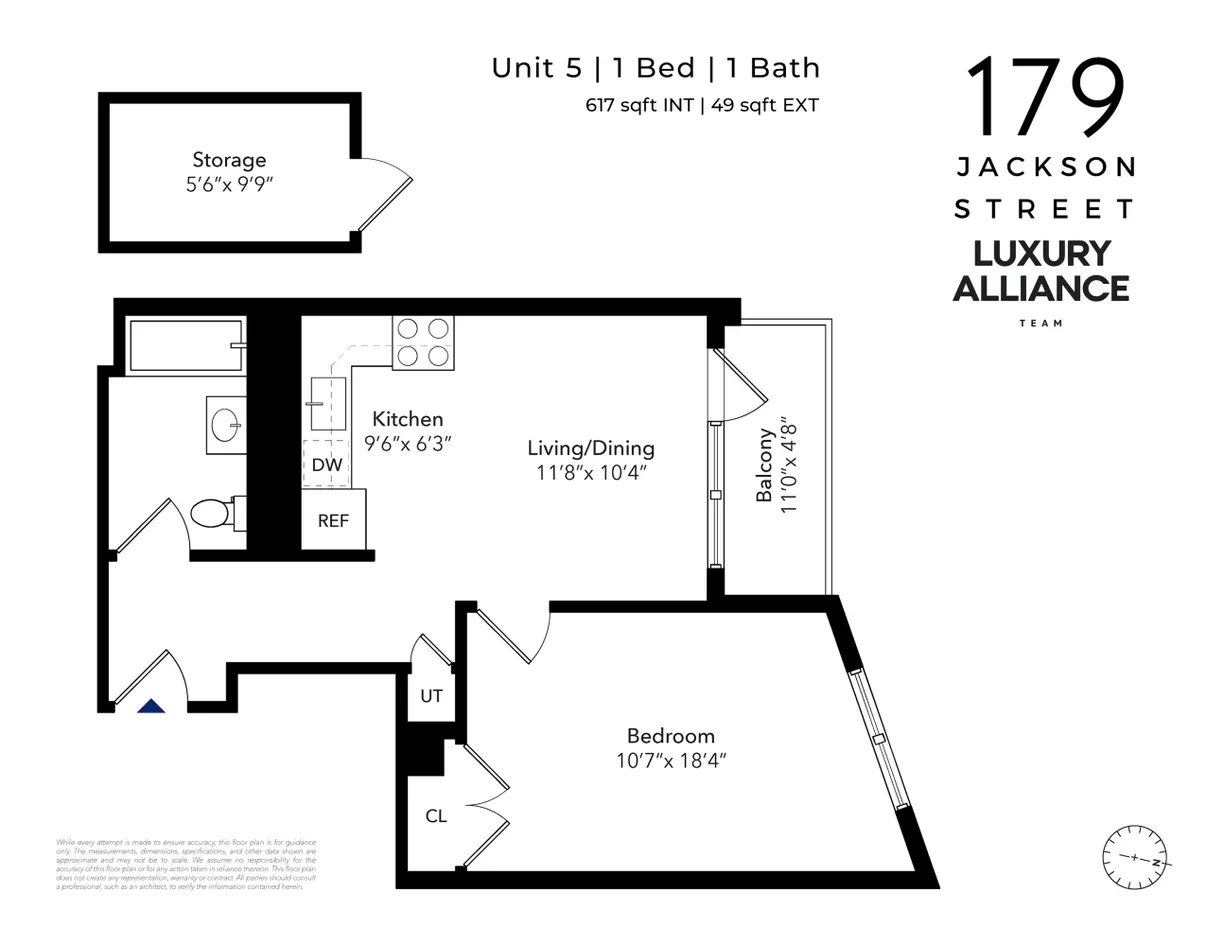 New York City Real Estate | View 179 Jackson Street, 5A | Floorplan