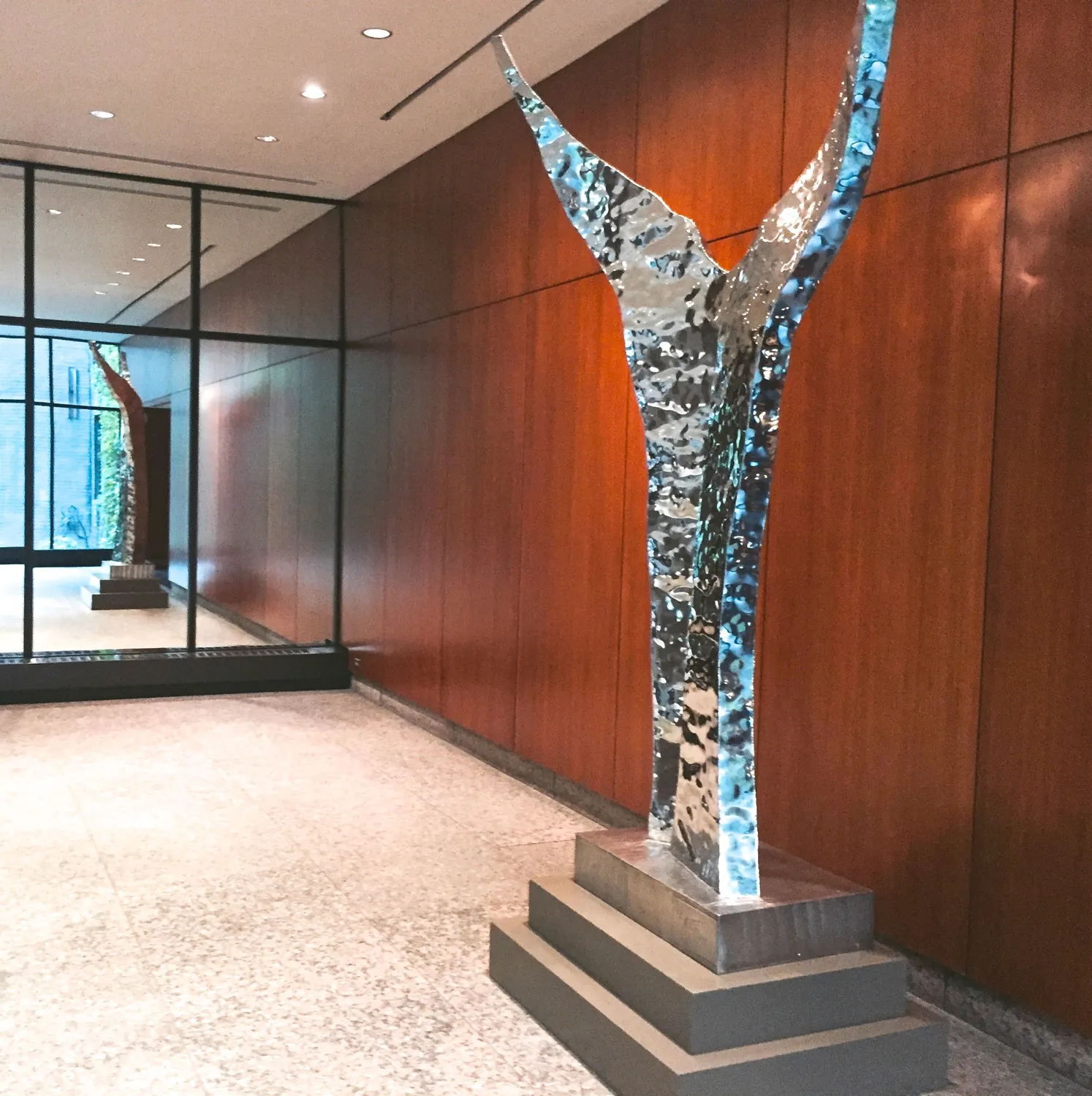 Stunning lobby sculpture