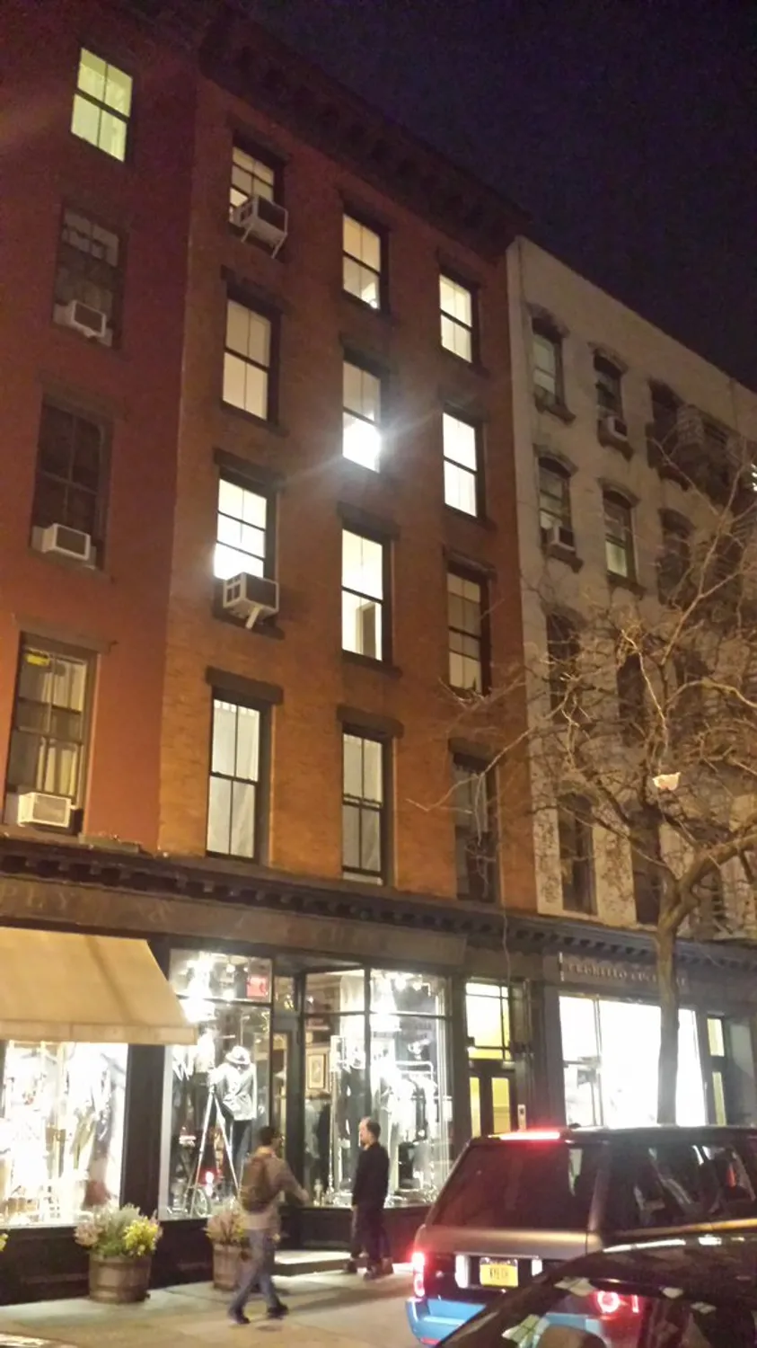 Nightime view of 381 Bleecker Street