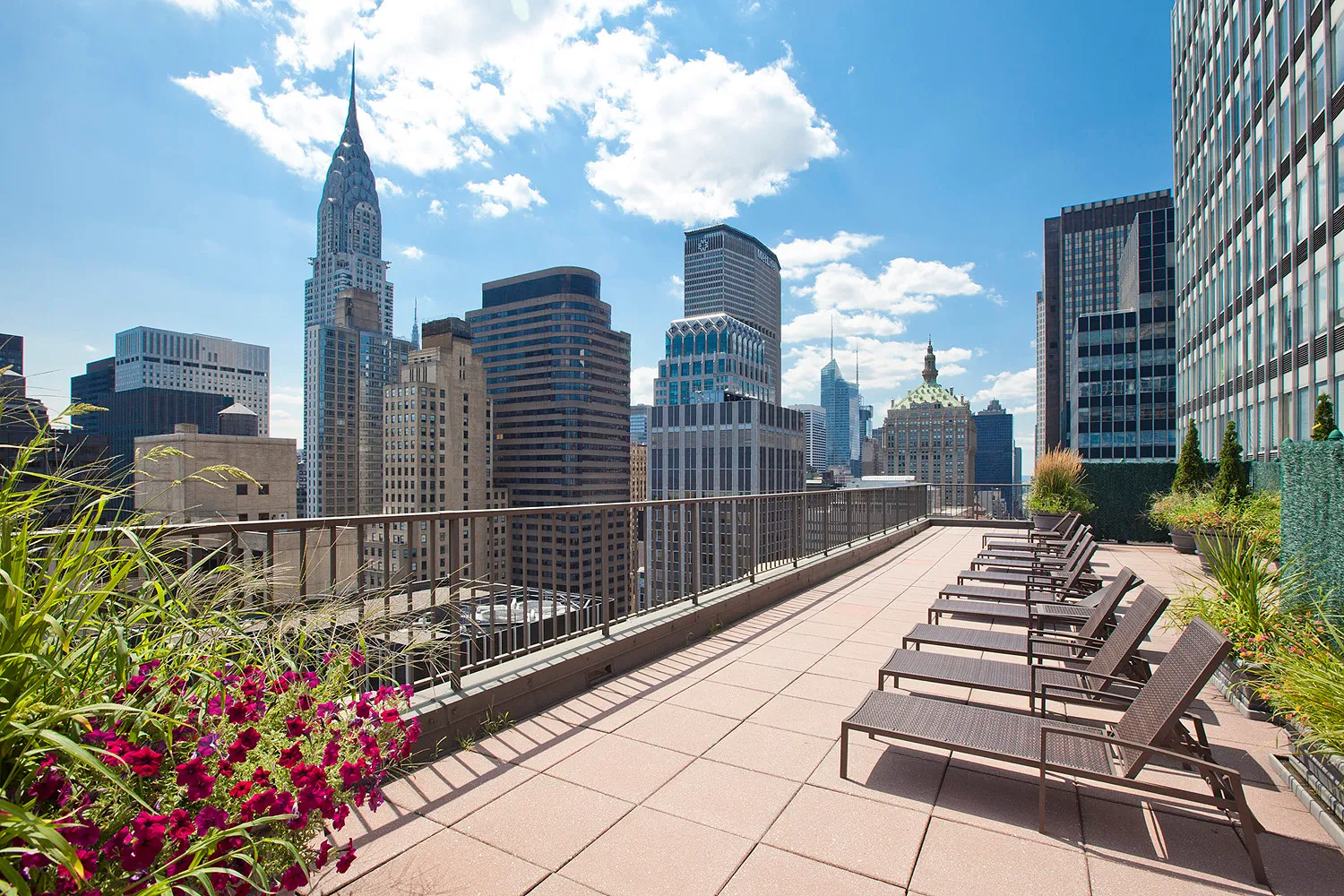 Furnished roof deck