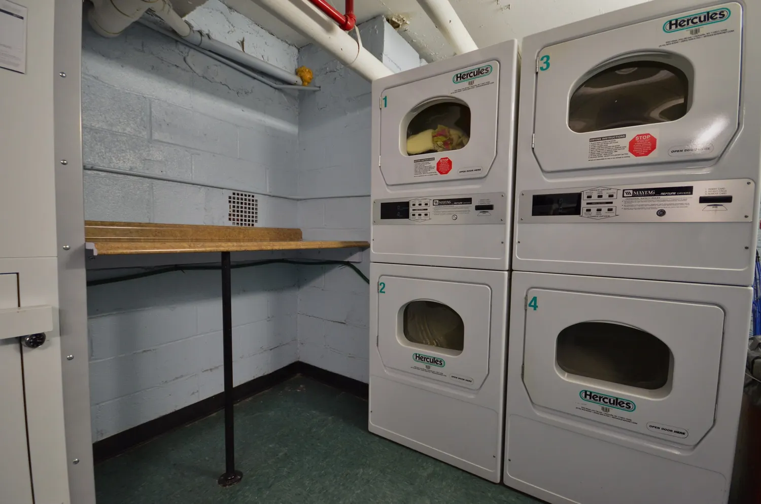 Three washers and four dryers 