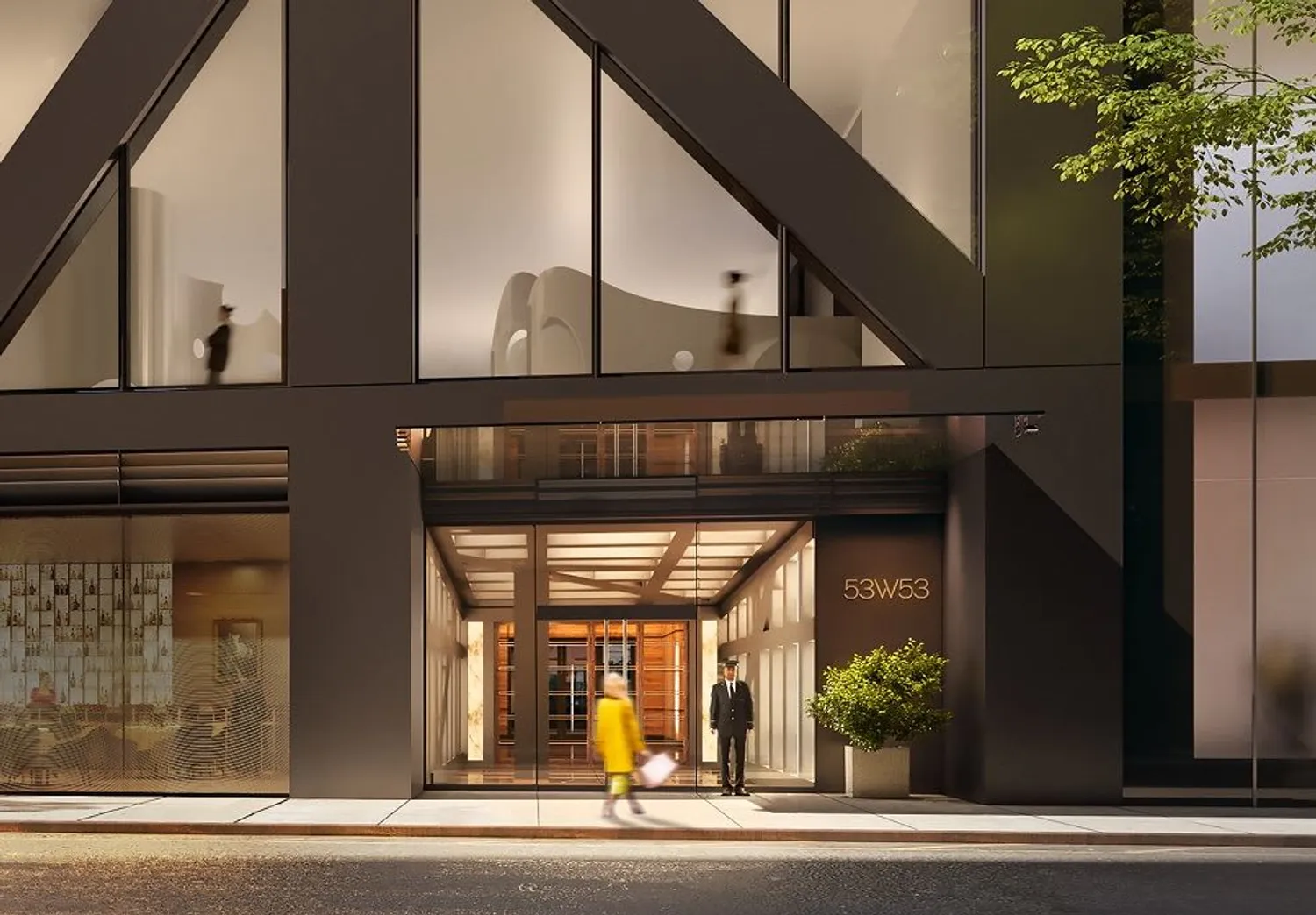 53rd Street Lobby Entrance with 24-hour Doorman