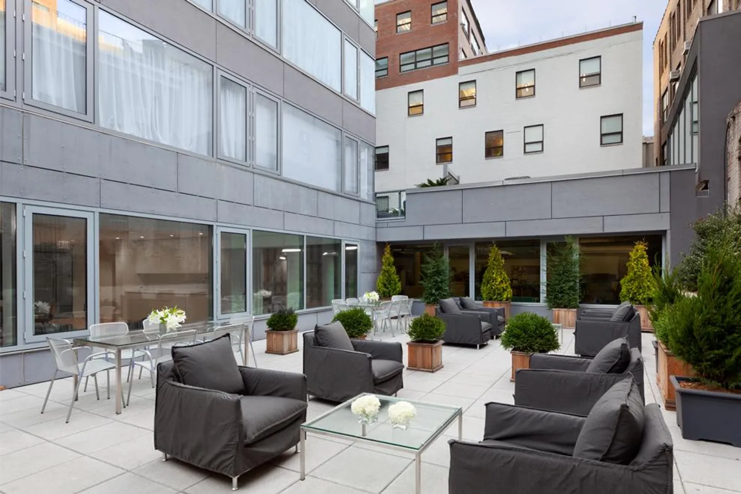 Outdoor terrace for residents