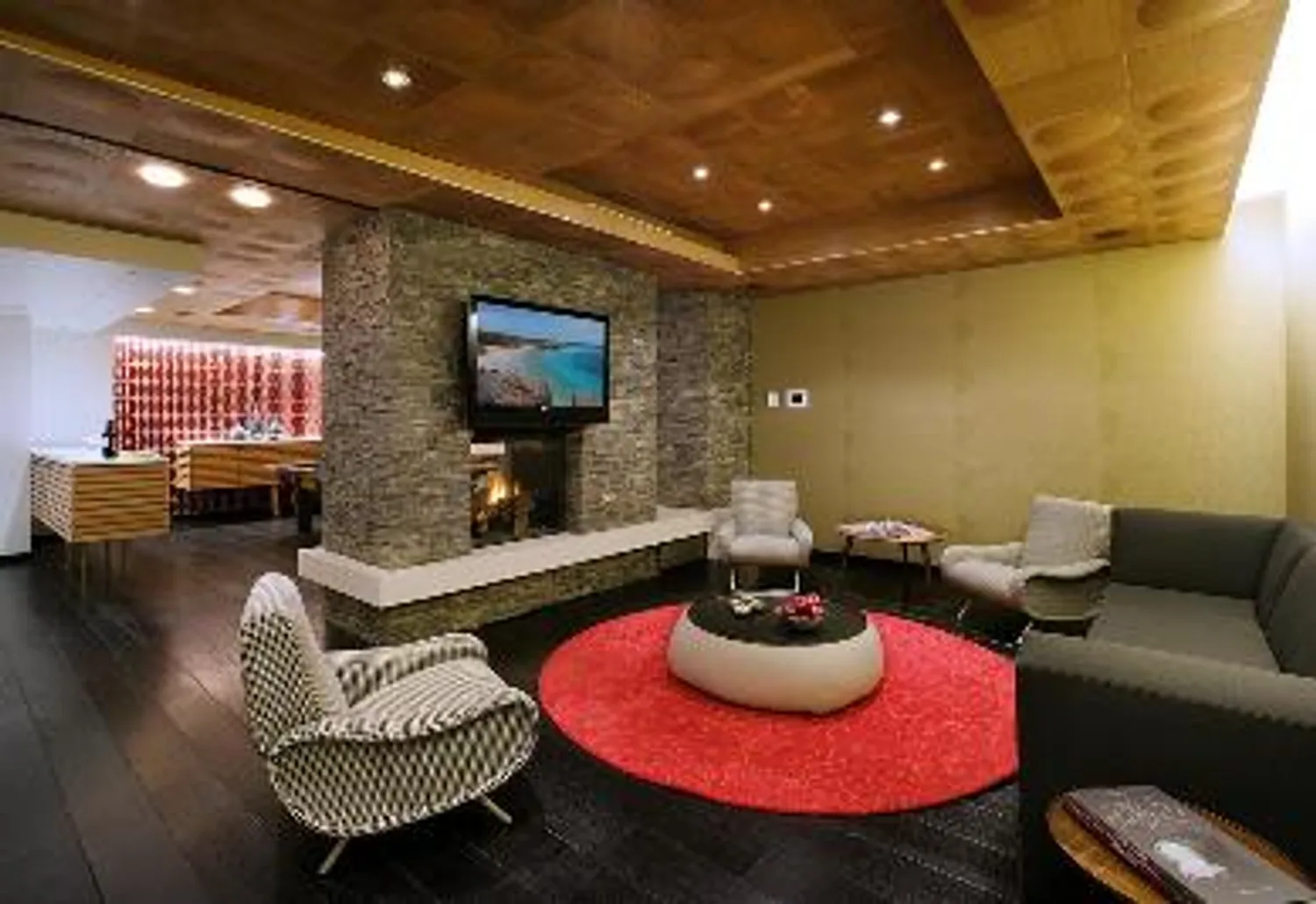 Resident's lounge has  a fireplace and billiards