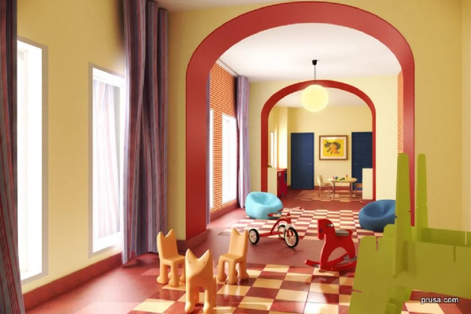 sunny and bright playroom