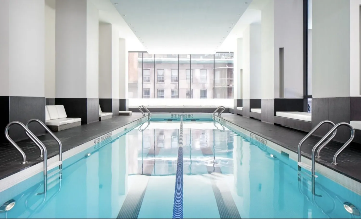 Indoor 50 ft heated saltwater lap pool