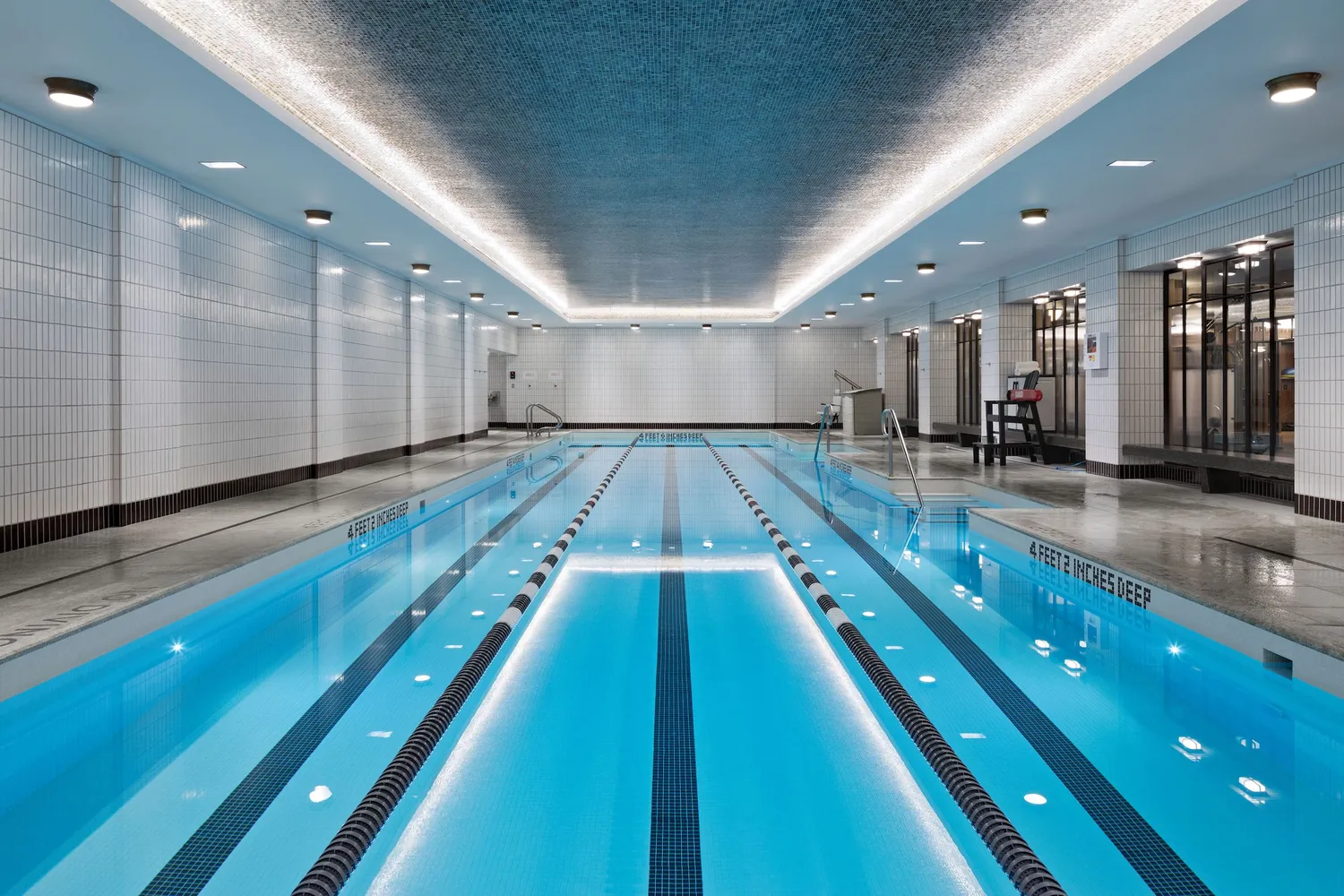 25-meter lap pool with adjacent hot tub