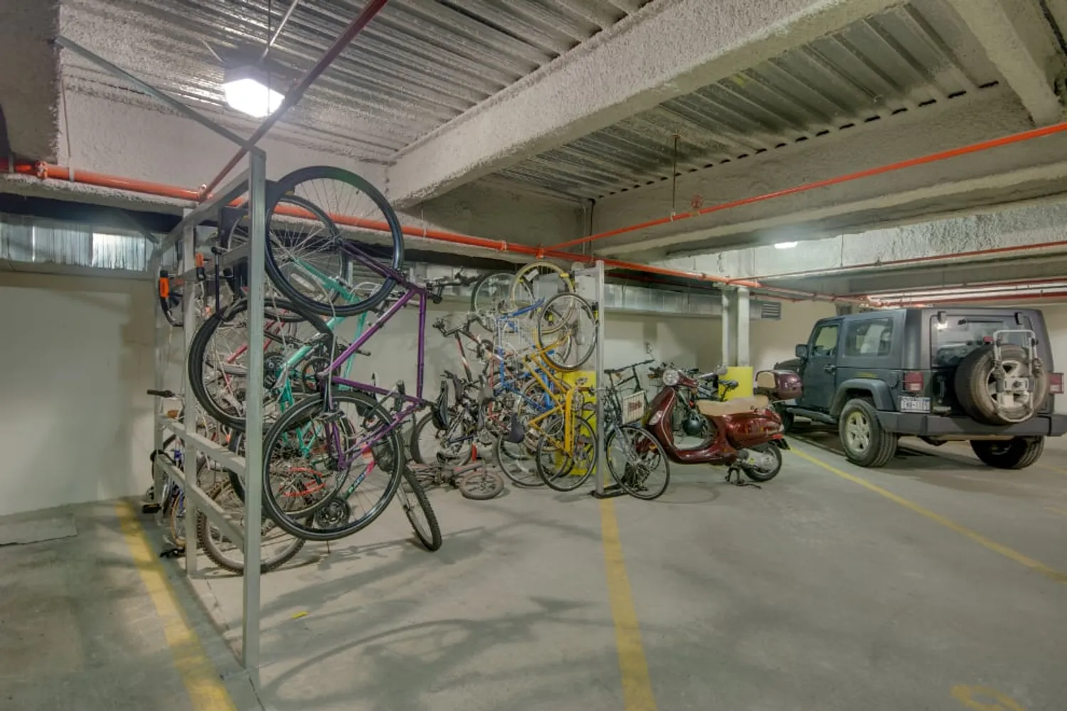 Garage with bike storage
