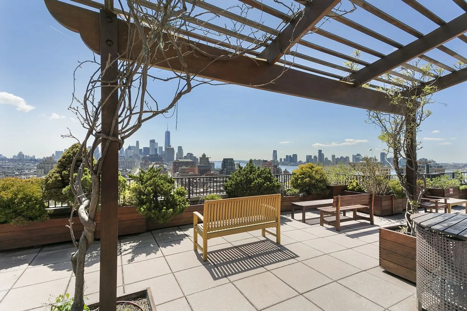 Landscaped roof deck with 360 degree views