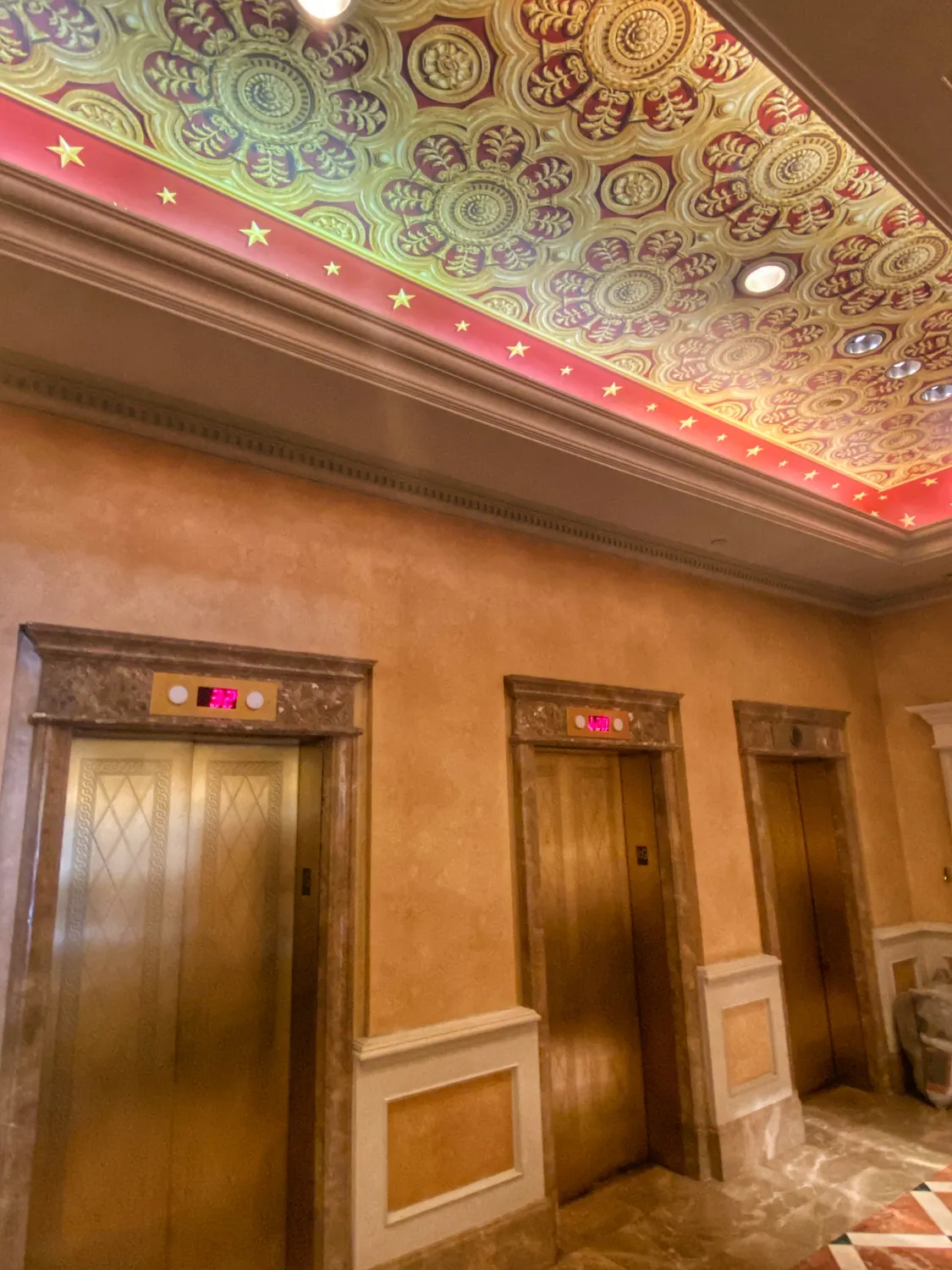 Beautiful details of the elevator lobby