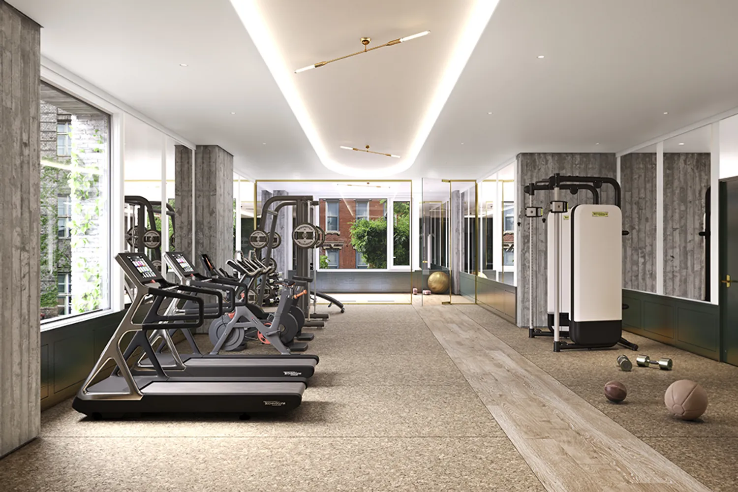 Fitness and Yoga Studio with TechnoGym equipment