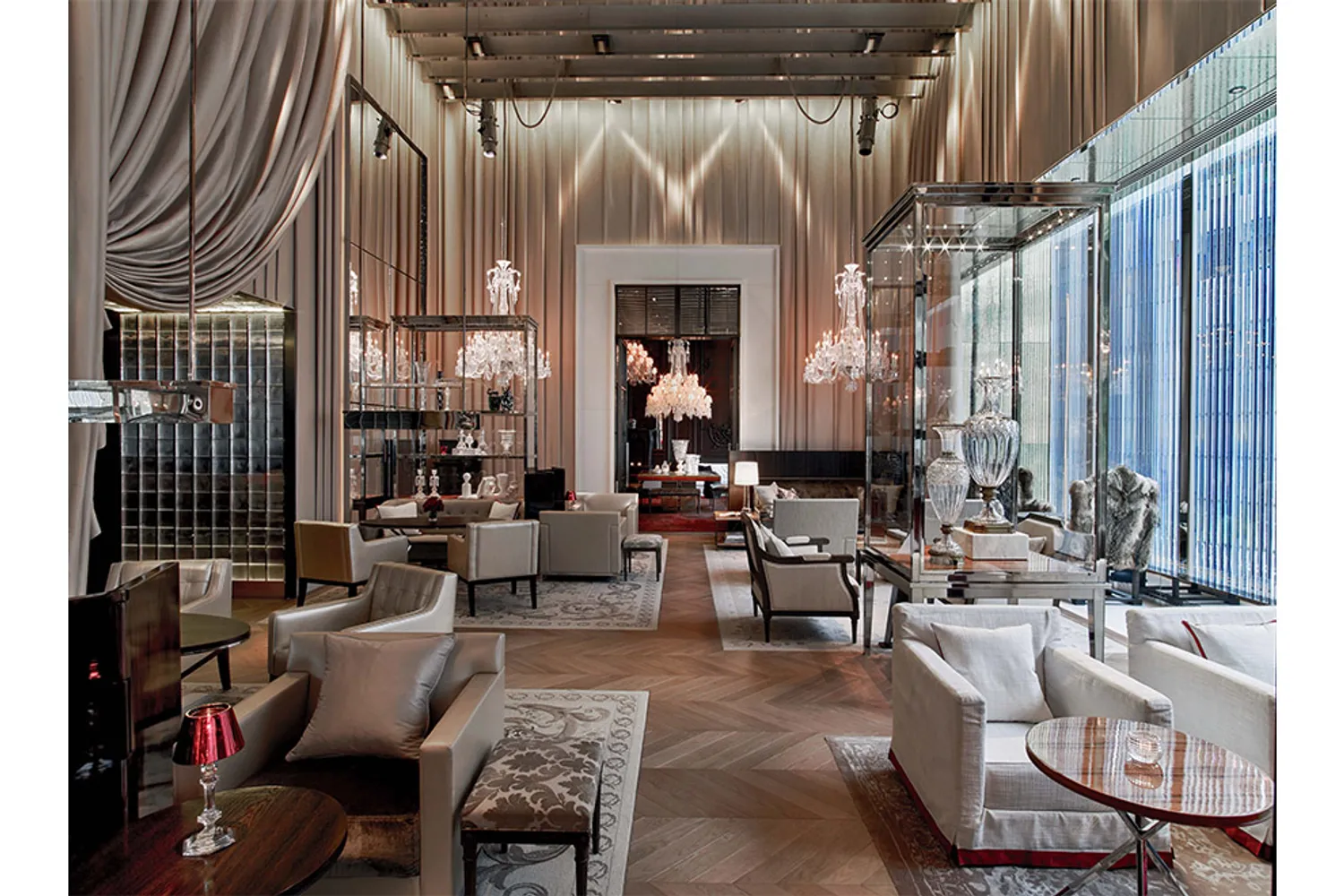 The exquisite Grand Salon at the Baccarat Hotel
